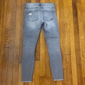 Express Jeans - Express Grey Cropped Distressed Jeans Express Jeans - Express Grey Cropped Distressed Jeans